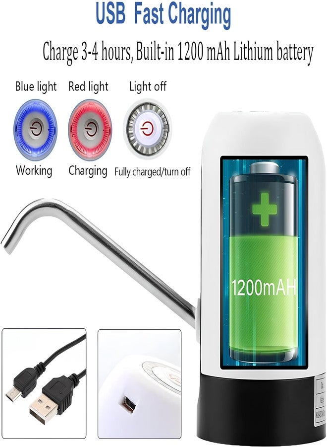 VERONIC Automatic Wireless Water Dispenser for 20 Litre Bottle Can Water Pump Ideal for Home, Office Indoor Outdoor- Black White - Image 2